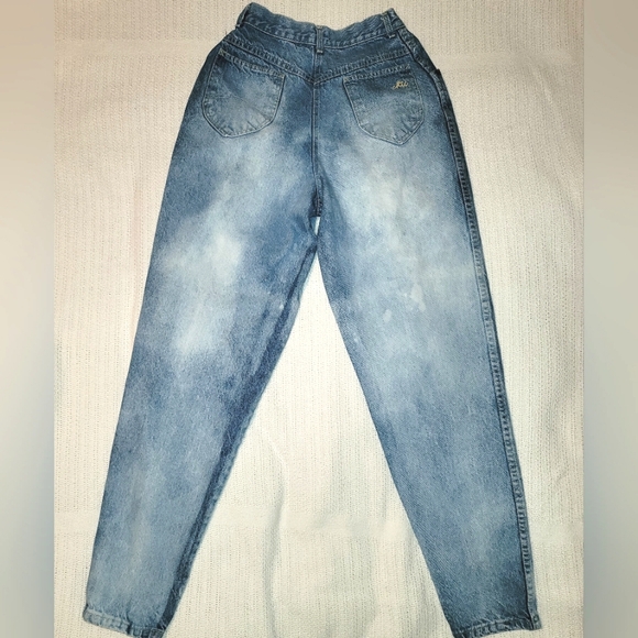 80's Chic Bleach Distressed jeans Sz 8/9L 🇺🇸 - Picture 2 of 14